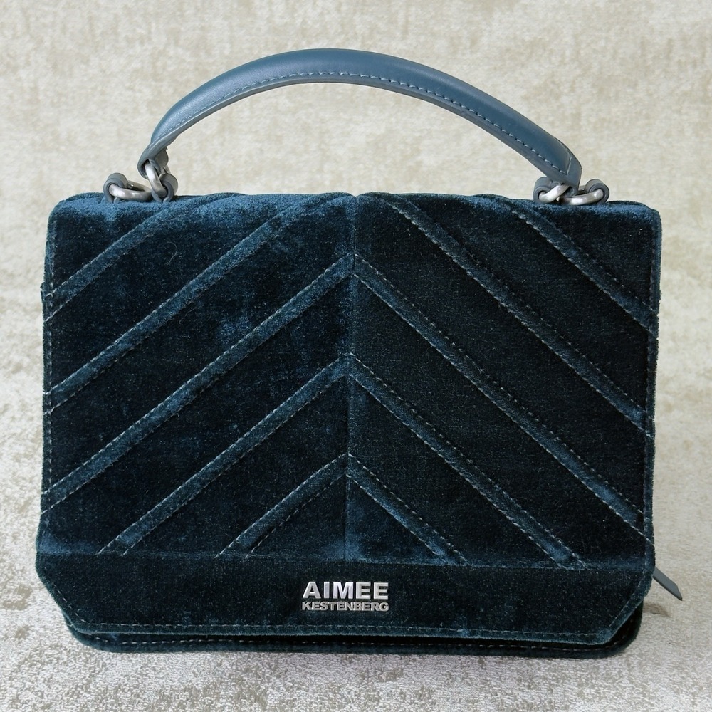 Aimee Kestenberg - Velvet Expandable Crossbody - Mia - Emerald Green
